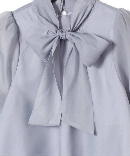 NOMAE（ノーマエ）の「オーガンジーリボンブラウス（シャツ/ブラウス・レディース・ホワイト/ライトブルー/ブルー系その他/ピンク系その他/ライトピンク/グレー系その他・FREE）」の15枚目の写真