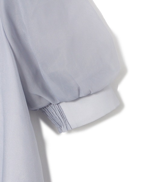 NOMAE（ノーマエ）の「オーガンジーリボンブラウス（シャツ/ブラウス・レディース・ホワイト/ライトブルー/ブルー系その他/ピンク系その他/ライトピンク/グレー系その他・FREE）」の9枚目の写真