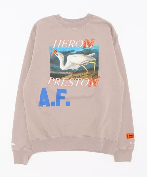 HERON PRESTON（ヘロンプレストン）の「HERON PRESTON/ヘロンプレストン/CREWNECK OS HERON A.F.(HMBR21-031)（スウェット・メンズ・ブルー・SMALL/MEDIUM/X-SMALL）」の4枚目の写真