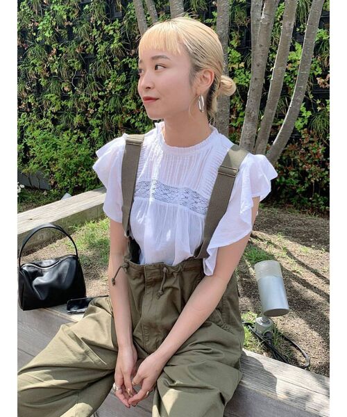 Ungrid(アングリッド)の「コットンノースリフリルブラウス(シャツ/ブラウス・レディース・オフホワイト/パープル/ブラック・FREE)」の13枚目の写真