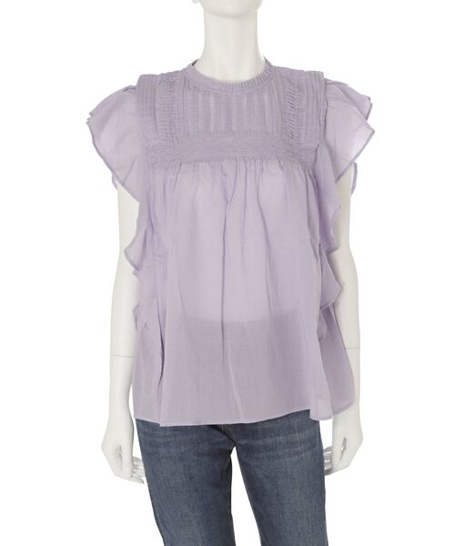 Ungrid(アングリッド)の「コットンノースリフリルブラウス(シャツ/ブラウス・レディース・オフホワイト/パープル/ブラック・FREE)」の14枚目の写真