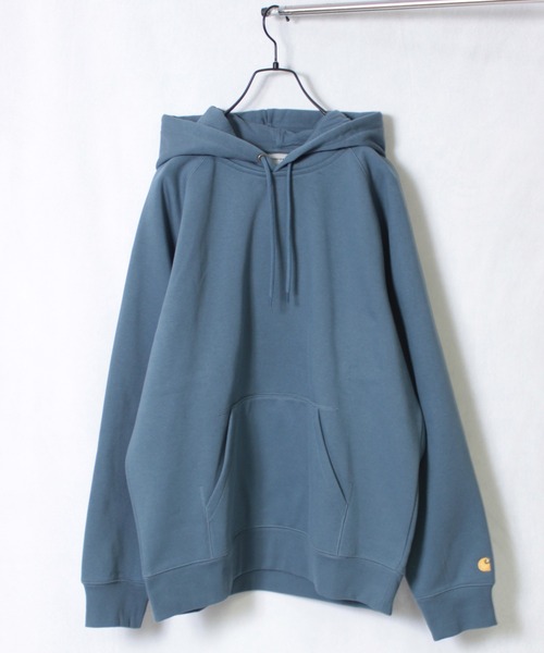 Carhartt WIP（カーハートダブリューアイピー）の「【carhartt WIP】カーハート HOODED CHASE SWEATSHIRT フーデッドチェイススウェットシャツ I026384（パーカー・メンズ・ホワイト/ブラック/グレー/カーキ/ブルー/グリーン/ライトグレー/ネイビー/ピンク/レッド/ダークブルー/パープル/ダークグリーン・M/XL/L/S/XS）」の10枚目の写真