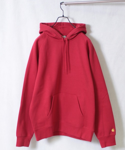 Carhartt WIP（カーハートダブリューアイピー）の「【carhartt WIP】カーハート HOODED CHASE SWEATSHIRT フーデッドチェイススウェットシャツ I026384（パーカー・メンズ・ホワイト/ブラック/グレー/カーキ/ブルー/グリーン/ライトグレー/ネイビー/ピンク/レッド/ダークブルー/パープル/ダークグリーン・M/XL/L/S/XS）」の13枚目の写真
