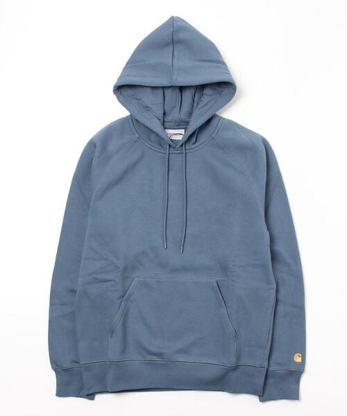 Carhartt WIP（カーハートダブリューアイピー）の「【carhartt WIP】カーハート HOODED CHASE SWEATSHIRT フーデッドチェイススウェットシャツ I026384（パーカー・メンズ・ホワイト/ブラック/グレー/カーキ/ブルー/グリーン/ライトグレー/ネイビー/ピンク/レッド/ダークブルー/パープル/ダークグリーン・M/XL/L/S/XS）」の18枚目の写真