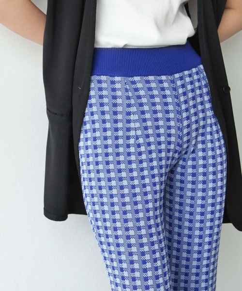 Chillfar（チルファー）の「カラフルギンガムサマーニットフレアパンツ（その他パンツ・レディース・カーキ/オレンジ/ブルー/グリーン・MEDIUM/LARGE）」の20枚目の写真