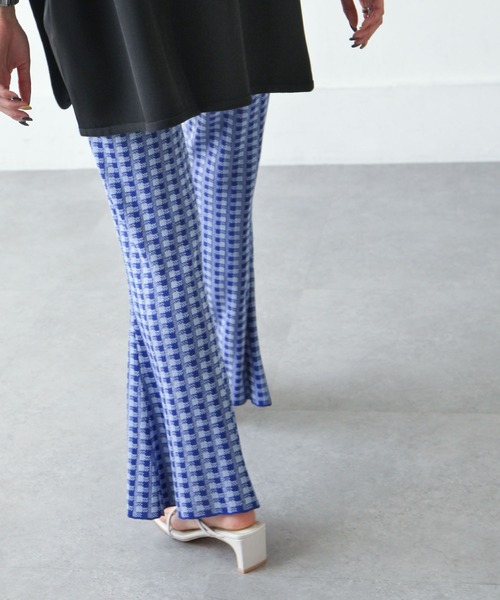 Chillfar（チルファー）の「カラフルギンガムサマーニットフレアパンツ（その他パンツ・レディース・カーキ/オレンジ/ブルー/グリーン・MEDIUM/LARGE）」の22枚目の写真