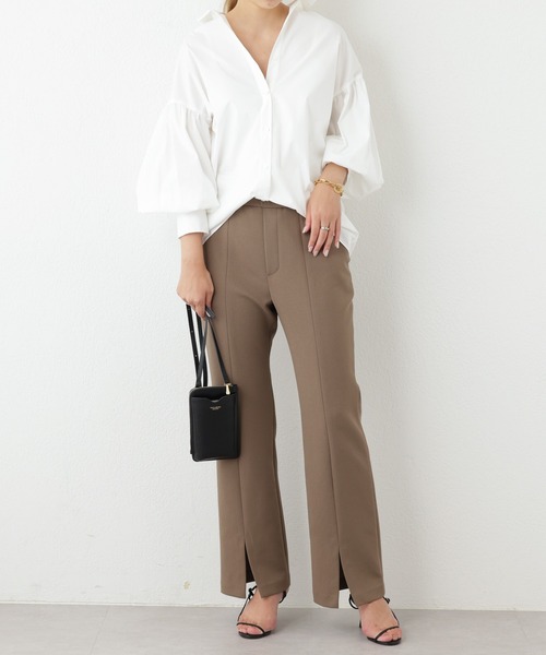 OUVRAGE CLASSE(ウヴラージュクラス)の「スリットフレアパンツ(その他パンツ・レディース・スミクロ/ブラック・MEDIUM)」の12枚目の写真