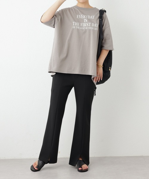 OUVRAGE CLASSE(ウヴラージュクラス)の「スリットフレアパンツ(その他パンツ・レディース・スミクロ/ブラック・MEDIUM)」の5枚目の写真