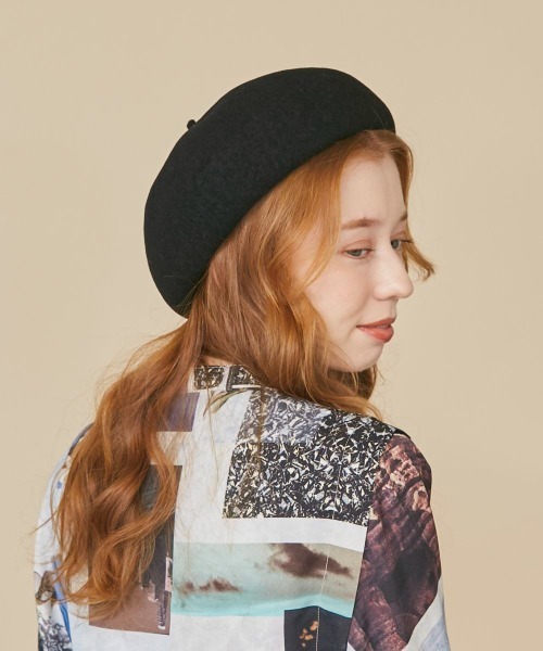 kaorinomori（カオリノモリ）の「kaorinomori オークベレー（ハンチング/ベレー帽・レディース・ブラック/ホワイト/ダークオレンジ/ライトグリーン/ブラウン・M/57.5cm）」の10枚目の写真