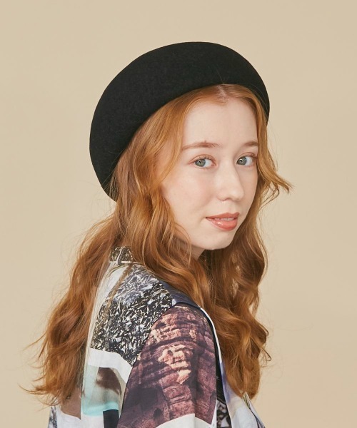 kaorinomori（カオリノモリ）の「kaorinomori オークベレー（ハンチング/ベレー帽・レディース・ブラック/ホワイト/ダークオレンジ/ライトグリーン/ブラウン・M/57.5cm）」の9枚目の写真