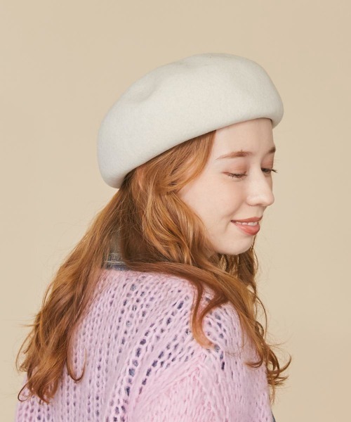 kaorinomori（カオリノモリ）の「kaorinomori オークベレー（ハンチング/ベレー帽・レディース・ブラック/ホワイト/ダークオレンジ/ライトグリーン/ブラウン・M/57.5cm）」の6枚目の写真