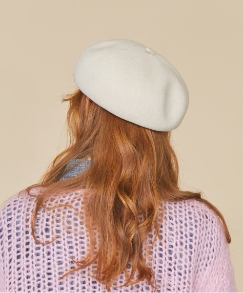kaorinomori（カオリノモリ）の「kaorinomori オークベレー（ハンチング/ベレー帽・レディース・ブラック/ホワイト/ダークオレンジ/ライトグリーン/ブラウン・M/57.5cm）」の7枚目の写真