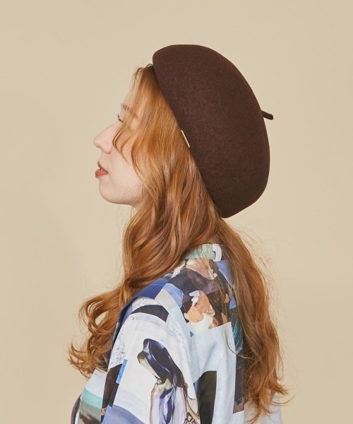 kaorinomori（カオリノモリ）の「kaorinomori オークベレー（ハンチング/ベレー帽・レディース・ブラック/ホワイト/ダークオレンジ/ライトグリーン/ブラウン・M/57.5cm）」の14枚目の写真