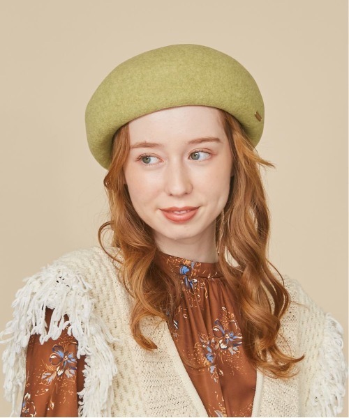 kaorinomori（カオリノモリ）の「kaorinomori オークベレー（ハンチング/ベレー帽・レディース・ブラック/ホワイト/ダークオレンジ/ライトグリーン/ブラウン・M/57.5cm）」の20枚目の写真