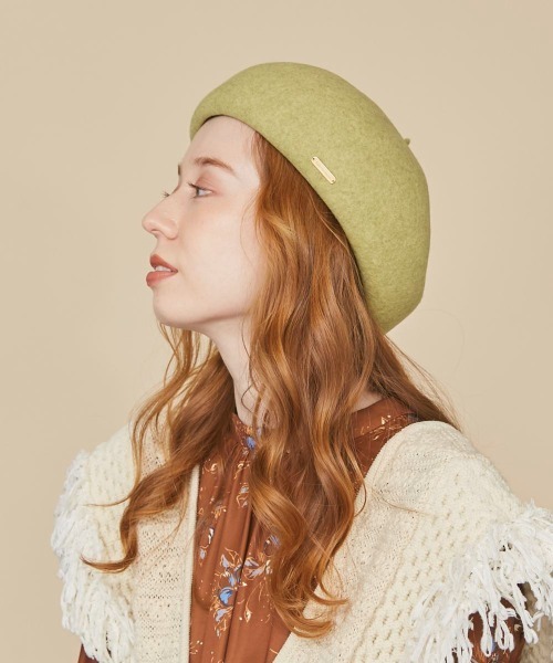 kaorinomori（カオリノモリ）の「kaorinomori オークベレー（ハンチング/ベレー帽・レディース・ブラック/ホワイト/ダークオレンジ/ライトグリーン/ブラウン・M/57.5cm）」の21枚目の写真