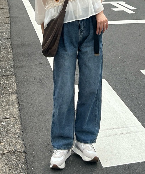 Cham.（チャム）の「ヴィンテージライクデニムワイドパンツ（デニムパンツ・レディース・ブルー・F）」の12枚目の写真