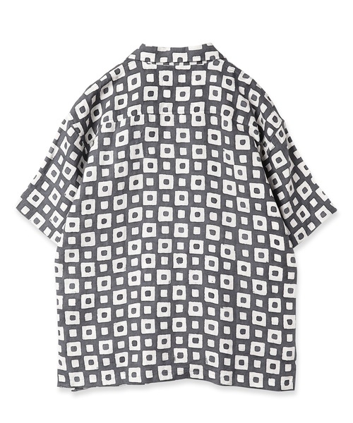 anlio(アンリオ)の「【NANuA】SQUARE PATTERN OPEN-COLLAR SHORT SLEEVE SHIRT(シャツ/ブラウス・メンズ・ネイビー・MEDIUM)」の6枚目の写真