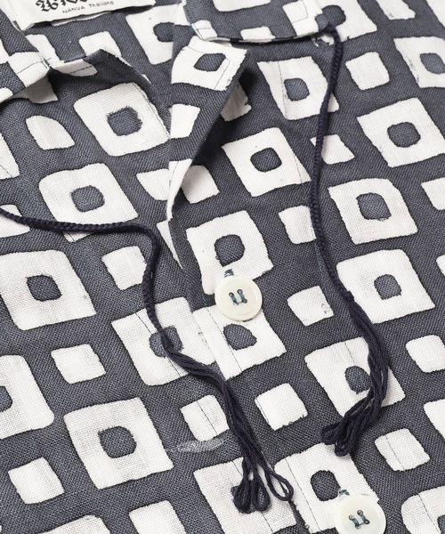 anlio(アンリオ)の「【NANuA】SQUARE PATTERN OPEN-COLLAR SHORT SLEEVE SHIRT(シャツ/ブラウス・メンズ・ネイビー・MEDIUM)」の7枚目の写真