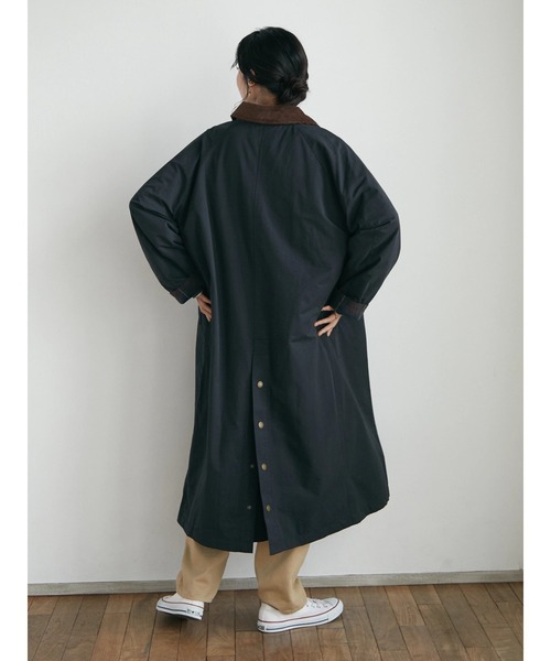 CRAFT STANDARD BOUTIQUE（クラフトスタンダードブティック）の「衿コールステンカラードット釦コート　＊◆（ステンカラーコート・レディース・ブラック/ベージュ・M/L）」の7枚目の写真