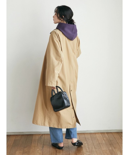 CRAFT STANDARD BOUTIQUE（クラフトスタンダードブティック）の「衿コールステンカラードット釦コート　＊◆（ステンカラーコート・レディース・ブラック/ベージュ・M/L）」の10枚目の写真