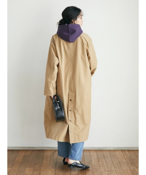 CRAFT STANDARD BOUTIQUE（クラフトスタンダードブティック）の「衿コールステンカラードット釦コート　＊◆（ステンカラーコート・レディース・ブラック/ベージュ・M/L）」の11枚目の写真