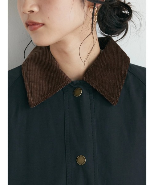 CRAFT STANDARD BOUTIQUE（クラフトスタンダードブティック）の「衿コールステンカラードット釦コート　＊◆（ステンカラーコート・レディース・ブラック/ベージュ・M/L）」の12枚目の写真