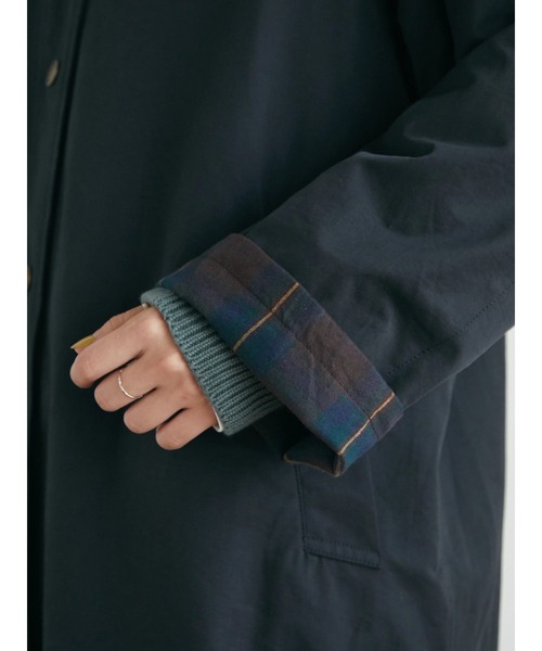 CRAFT STANDARD BOUTIQUE（クラフトスタンダードブティック）の「衿コールステンカラードット釦コート　＊◆（ステンカラーコート・レディース・ブラック/ベージュ・M/L）」の14枚目の写真