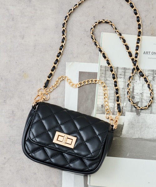 COLONY 2139(コロニートゥーワンスリーナイン)の「キルティング2WAYショルダーバッグ / ハンドバッグ(ショルダーバッグ・レディース・ブラック/ベージュ/オレンジ/グリーン・FREE)」の17枚目の写真