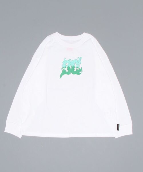 DC SHOES（ディーシーシューズ）の「22 KD STAR WIDE LS/DCキッズ長袖ロンT（Tシャツ/カットソー・キッズ・ホワイト/ホワイト系その他/ブラック系その他/ブラック・150/130/160/140/120）」の3枚目の写真