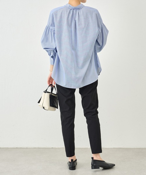 BEARDSLEY（ビアズリー）の「リボンシャツ（シャツ/ブラウス・レディース・ブルー/ホワイト・FREE）」の11枚目の写真