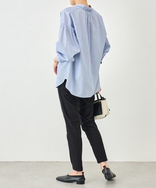 BEARDSLEY（ビアズリー）の「リボンシャツ（シャツ/ブラウス・レディース・ブルー/ホワイト・FREE）」の13枚目の写真