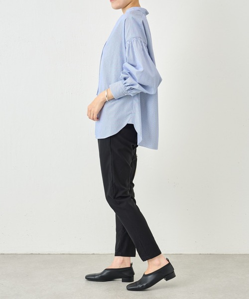 BEARDSLEY（ビアズリー）の「リボンシャツ（シャツ/ブラウス・レディース・ブルー/ホワイト・FREE）」の15枚目の写真