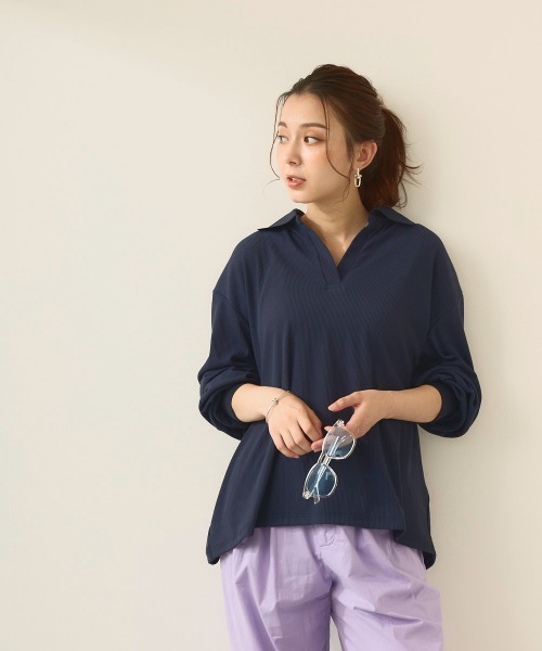 オーシャンパシフィック レディース OceanPacific×池田敬 50thコラボ UVカバーアップ カジュアルウェア トップス 長袖 522450 Ocean Pacific（オーシャンパシフィック）の「【OP:オーピー