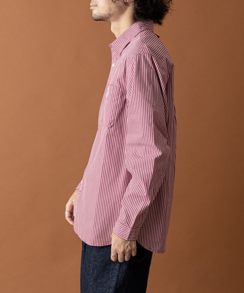 GEVACO（ゲバコ）の「【GEVACO / ゲバコ】ストライプピーチ起毛レギュラーカラーシャツ（シャツ/ブラウス・メンズ・レッド/ブルー/グリーン・MEDIUM/LARGE）」の20枚目の写真