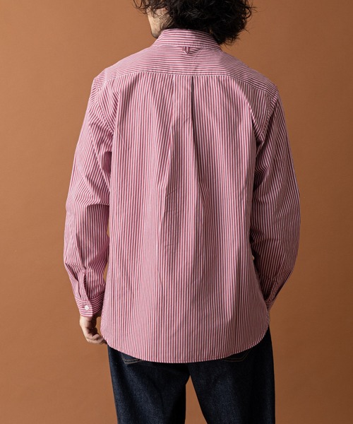 GEVACO（ゲバコ）の「【GEVACO / ゲバコ】ストライプピーチ起毛レギュラーカラーシャツ（シャツ/ブラウス・メンズ・レッド/ブルー/グリーン・MEDIUM/LARGE）」の17枚目の写真