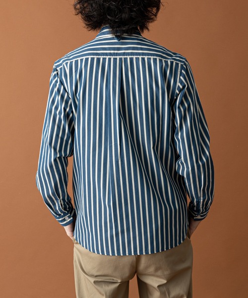 GEVACO（ゲバコ）の「【GEVACO / ゲバコ】ストライプピーチ起毛レギュラーカラーシャツ（シャツ/ブラウス・メンズ・レッド/ブルー/グリーン・MEDIUM/LARGE）」の14枚目の写真