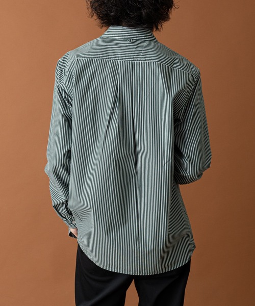 GEVACO（ゲバコ）の「【GEVACO / ゲバコ】ストライプピーチ起毛レギュラーカラーシャツ（シャツ/ブラウス・メンズ・レッド/ブルー/グリーン・MEDIUM/LARGE）」の11枚目の写真