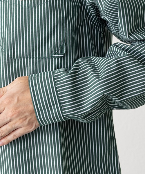 GEVACO（ゲバコ）の「【GEVACO / ゲバコ】ストライプピーチ起毛レギュラーカラーシャツ（シャツ/ブラウス・メンズ・レッド/ブルー/グリーン・MEDIUM/LARGE）」の16枚目の写真