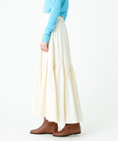 allureville(アルアバイル)の「バイヤス切替ギャザースカート(スカート・レディース・ブラック/パープル/アイボリー/カーキ・1/2)」の15枚目の写真