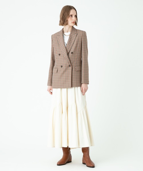 allureville(アルアバイル)の「バイヤス切替ギャザースカート(スカート・レディース・ブラック/パープル/アイボリー/カーキ・1/2)」の5枚目の写真