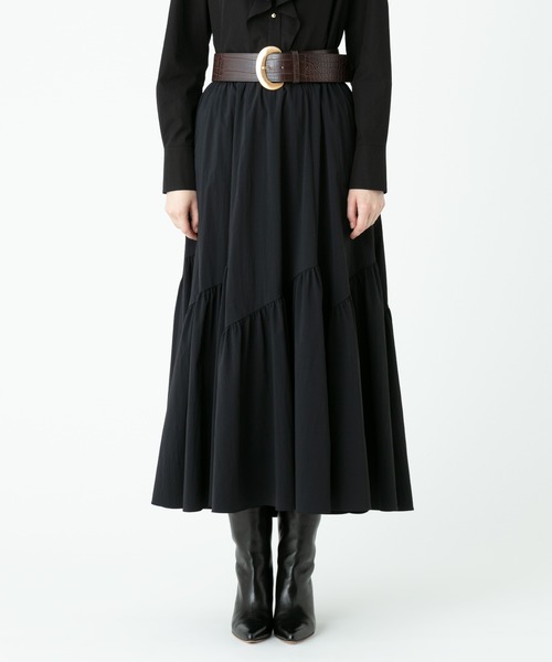 allureville(アルアバイル)の「バイヤス切替ギャザースカート(スカート・レディース・ブラック/パープル/アイボリー/カーキ・1/2)」の12枚目の写真