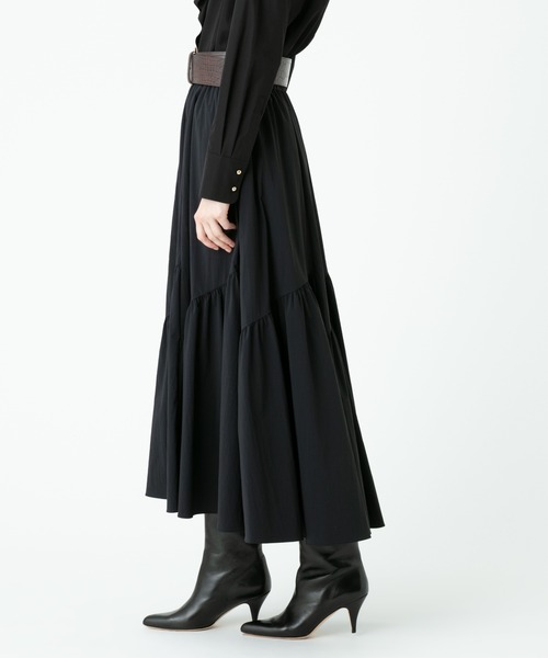 allureville(アルアバイル)の「バイヤス切替ギャザースカート(スカート・レディース・ブラック/パープル/アイボリー/カーキ・1/2)」の18枚目の写真