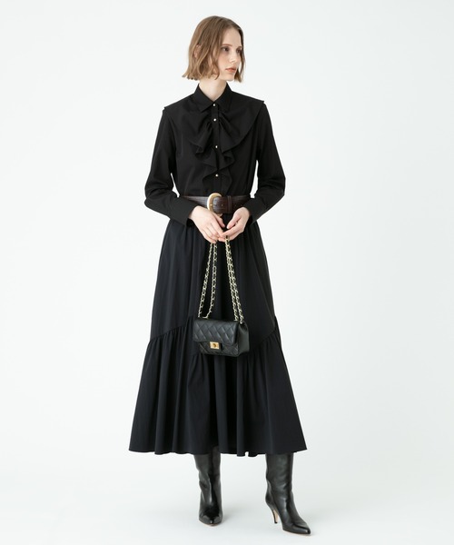 allureville(アルアバイル)の「バイヤス切替ギャザースカート(スカート・レディース・ブラック/パープル/アイボリー/カーキ・1/2)」の16枚目の写真