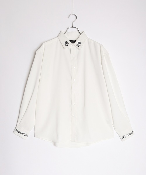 バラ刺繍とろみシャツ（シャツ/ブラウス）｜WESTSEA（ウエストシー）の  