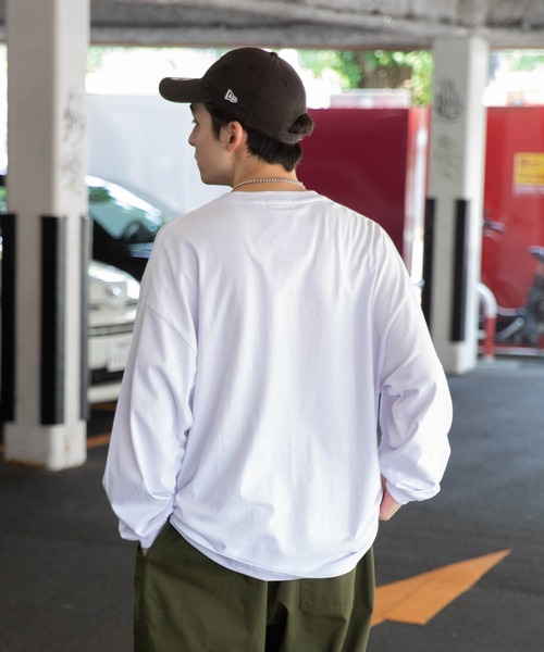 WEGO(ウィゴー)の「WEGO/【2点セット】アクセ付きカレッジロンT(Tシャツ/カットソー・メンズ・スミクロ/ホワイト/ダークグリーン・MEDIUM/LARGE)」の22枚目の写真