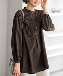 BELLUNA PLUS | 綿レーヨン素材ピンタックシャツチュニック(チュニック)