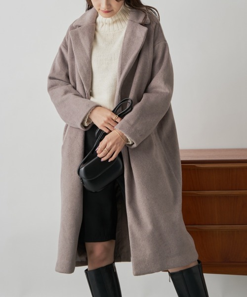 CLEARIMPRESSION （クリアインプレッション）の「ダブルフェイスチェスターコート（チェスターコート・レディース・アイボリー/モカ・FREE）」の18枚目の写真