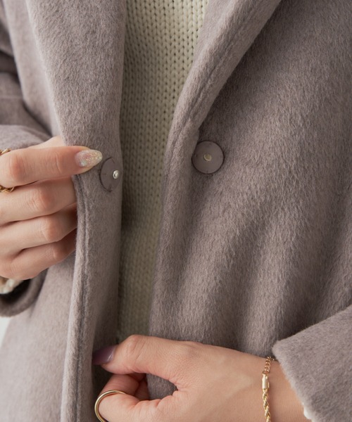 CLEARIMPRESSION （クリアインプレッション）の「ダブルフェイスチェスターコート（チェスターコート・レディース・アイボリー/モカ・FREE）」の16枚目の写真