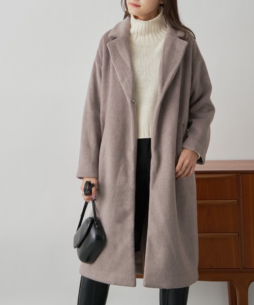 CLEARIMPRESSION （クリアインプレッション）の「ダブルフェイスチェスターコート（チェスターコート・レディース・アイボリー/モカ・FREE）」の21枚目の写真