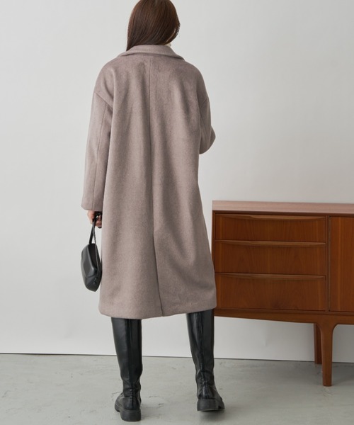 CLEARIMPRESSION （クリアインプレッション）の「ダブルフェイスチェスターコート（チェスターコート・レディース・アイボリー/モカ・FREE）」の19枚目の写真